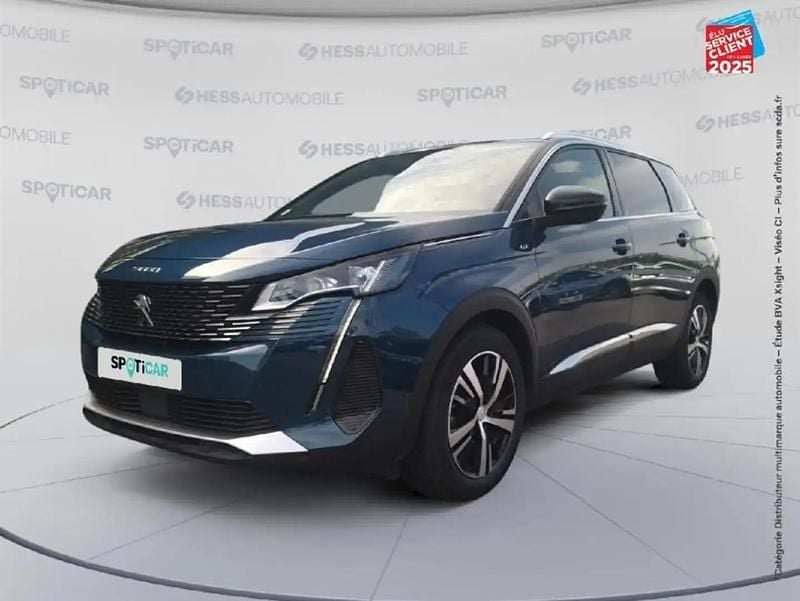 Bleu Utilisé 2022 Peugeot 5008 GT Monospace | 21 499 € (Prix juste) - Image 1/4