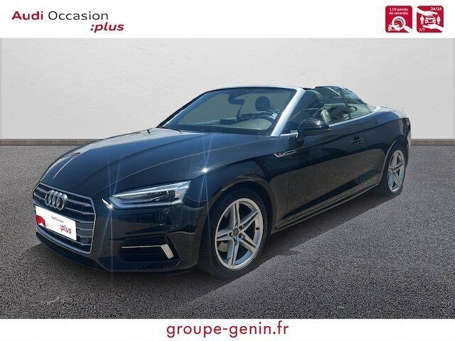 Noir mythe métallisé Utilisé 2018 Audi A5 Cabriolet S-Line Cabriolet | 28 790 € (Prix juste) - Image 1/4