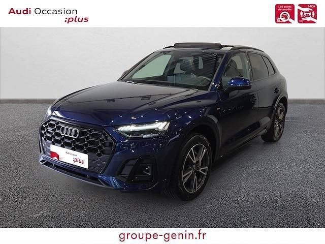 Bleu navarre métallisé Occasion 2024 Audi Q5 S-Line SUV | 49 900 € (Super prix) - Image 1/4