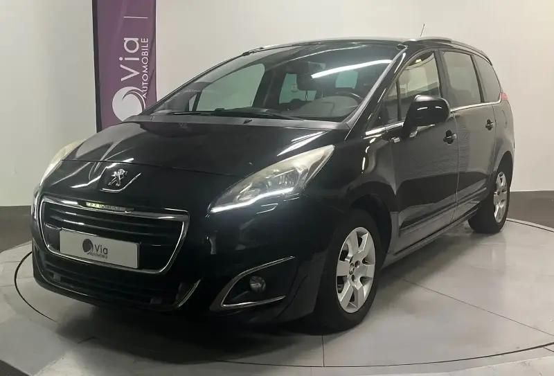 Noir Utilisé 2016 Peugeot 5008 S Monospace | 8 499 € (Prix juste) - Image 1/4