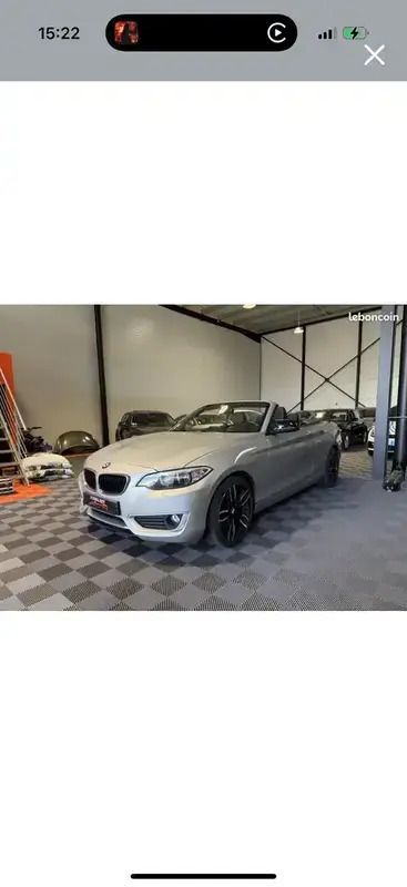 Argent Utilisé 2015 BMW 220 Luxury Line Cabriolet | 18 800 € (Prix juste) - Image 1/4