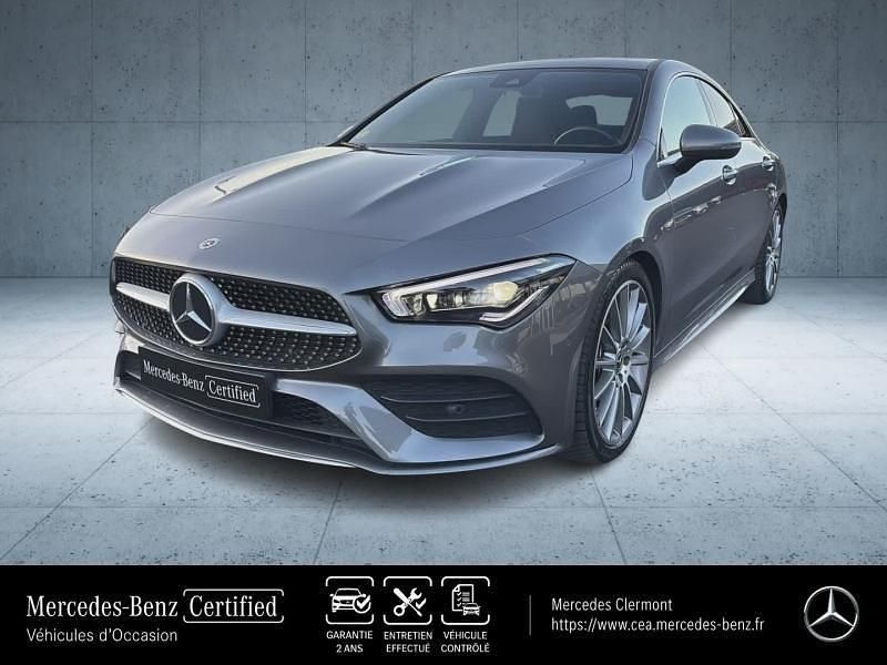 Gris montagne métallisé Occasion 2022 Mercedes CLA200 AMG line Berline | 33 990 € (Prix juste) - Image 1/4