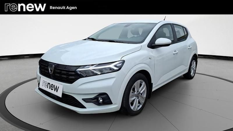 Blanc Utilisé 2021 Dacia Sandero Comfort Citadine | 10 989 € (Bon prix) - Image 1/4