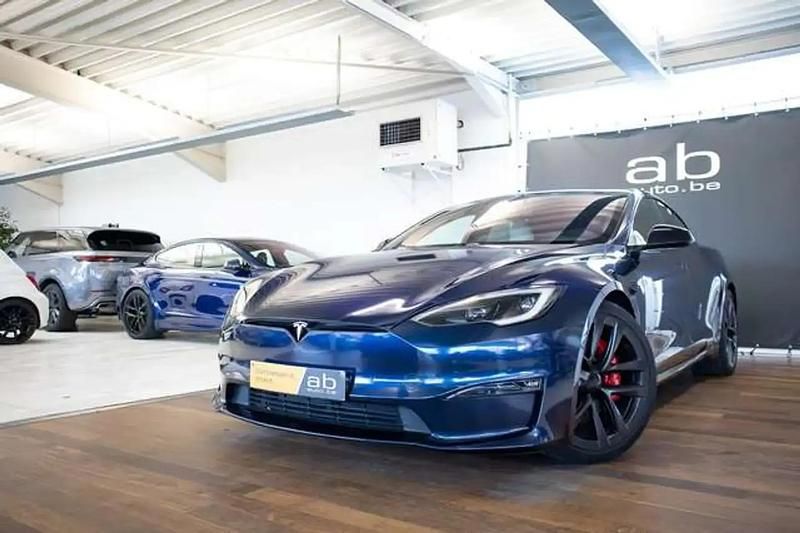 Occasion Tesla Model S Plaid 759 kW (1033 ch) 2022 Bleu Citadine