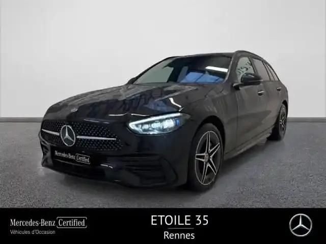 Noir obsidienne métallisé Occasion 2024 Mercedes C300 AMG line Break | 73 890 € - Image 1/4