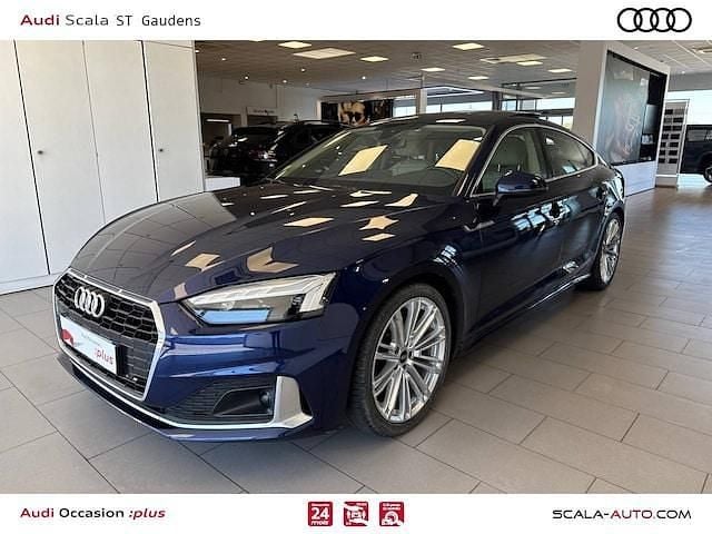 Bleu navarre métallisé Utilisé 2021 Audi A5 Sportback Advanced | 29 990 € (Prix juste) - Image 1/4
