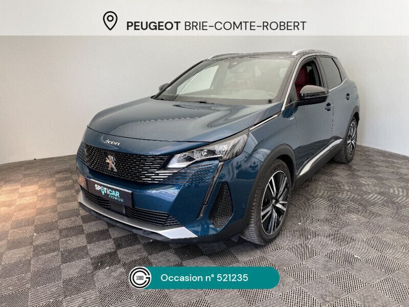 Bleu Utilisé 2022 Peugeot 3008 GT SUV | 22 980 € (Prix juste) - Image 1/4
