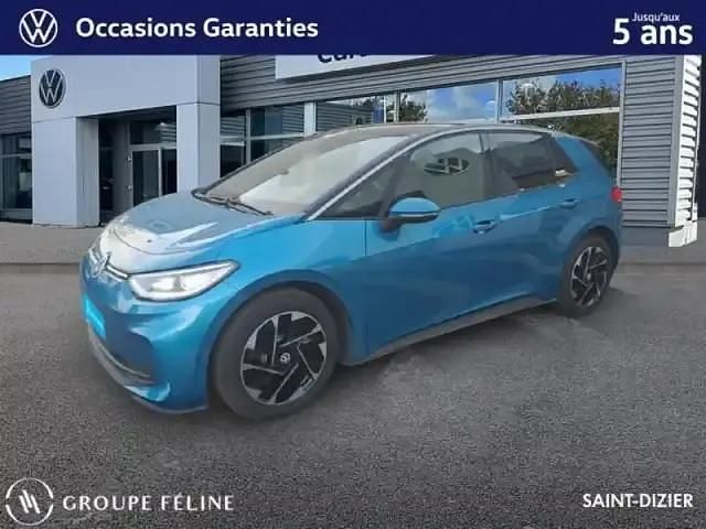 Bleu côte d'azur métal/toit/hayon noir Occasion 2024 VW ID.3 Pro Citadine | 26 990 € (Super prix) - Image 1/4