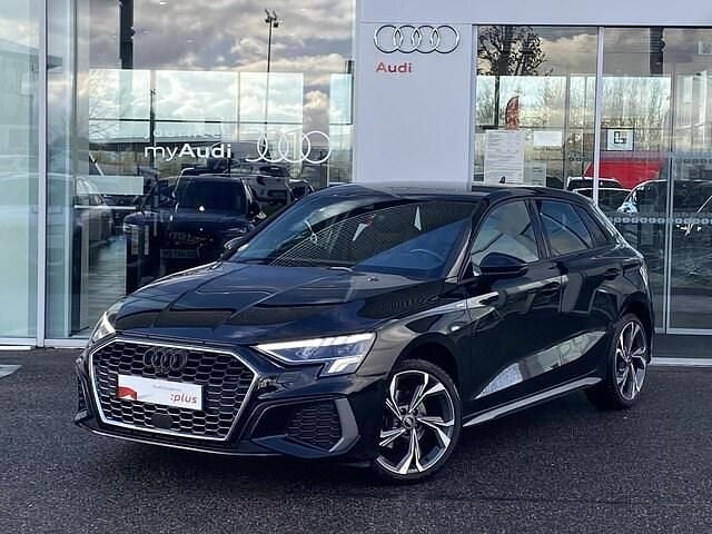 Noir mythe métallisé Occasion 2023 Audi A3 S-Line | 29 890 € (Prix juste) - Image 1/4