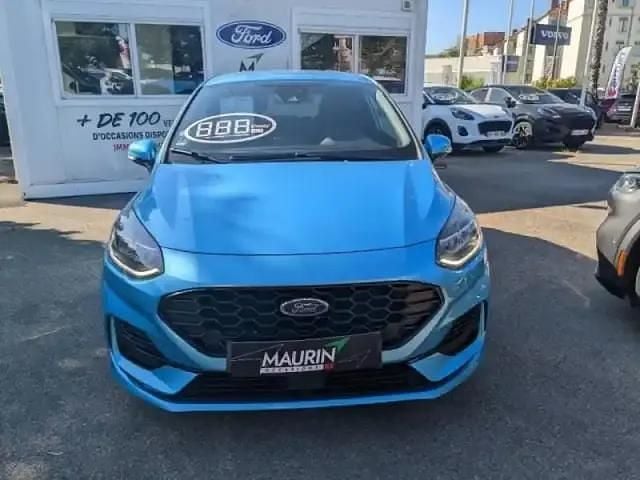 Bleu azur métallisée Occasion 2023 Ford Fiesta ST-Line X Berline | 17 980 € (Prix juste) - Image 1/4