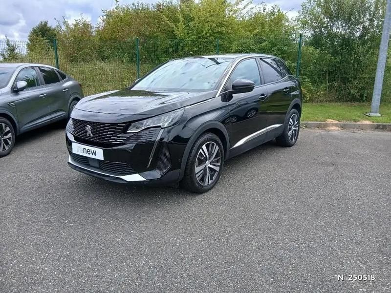 Noir Utilisé 2021 Peugeot 3008 Allure SUV | 17 495 € (Prix juste) - Image 1/4