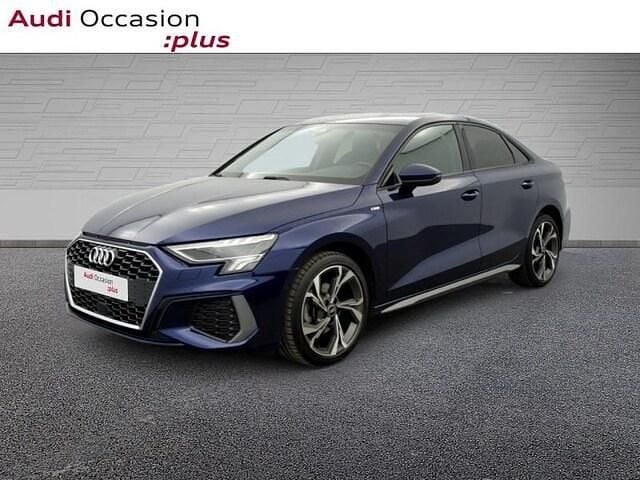 Bleu navarre métallisé Occasion 2022 Audi A3 S-Line Berline | 30 400 € (Prix juste) - Image 1/4