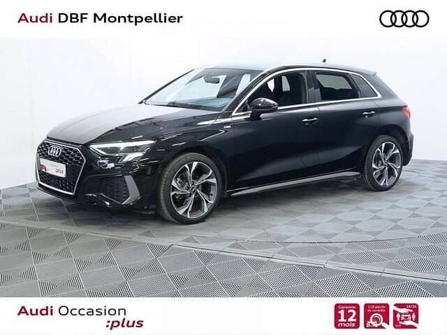 Noir mythe métallisé Utilisé 2022 Audi A3 S-Line | 29 480 € (Prix assez cher) - Image 1/4