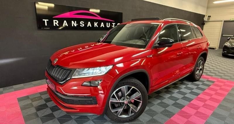 Rouge Utilisé 2019 Skoda Kodiaq SportLine SUV | 27 990 € (Prix juste) - Image 1/4