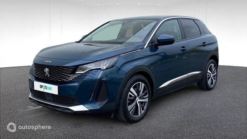 Bleu Utilisé 2021 Peugeot 3008 Allure SUV | 17 986 € (Prix juste) - Image 1/4