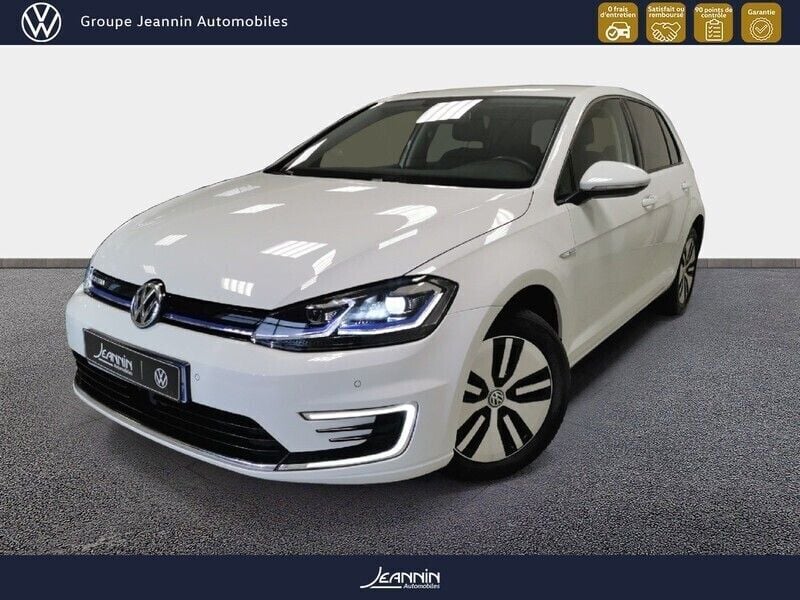 Blanc Utilisé 2020 VW e-Golf Citadine | 17 390 € (Prix assez cher) - Image 1/3