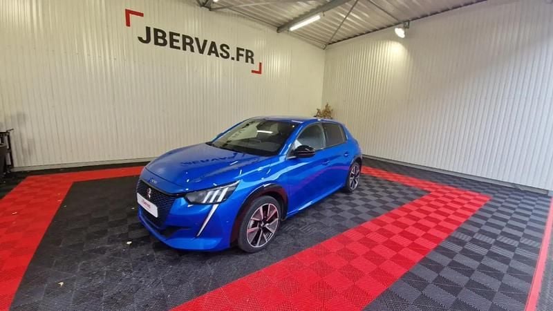 Bleu Utilisé 2021 Peugeot e-208 GT Citadine | 14 990 € (Bon prix) - Image 1/4