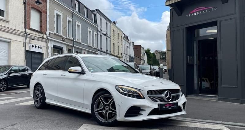 Blanc Occasion 2018 Mercedes C200 AMG line Break | 24 990 € - Image 1/4