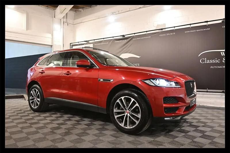Rouge Utilisé 2018 Jaguar F-Pace R-Sport SUV | 11 950 € - Image 1/4