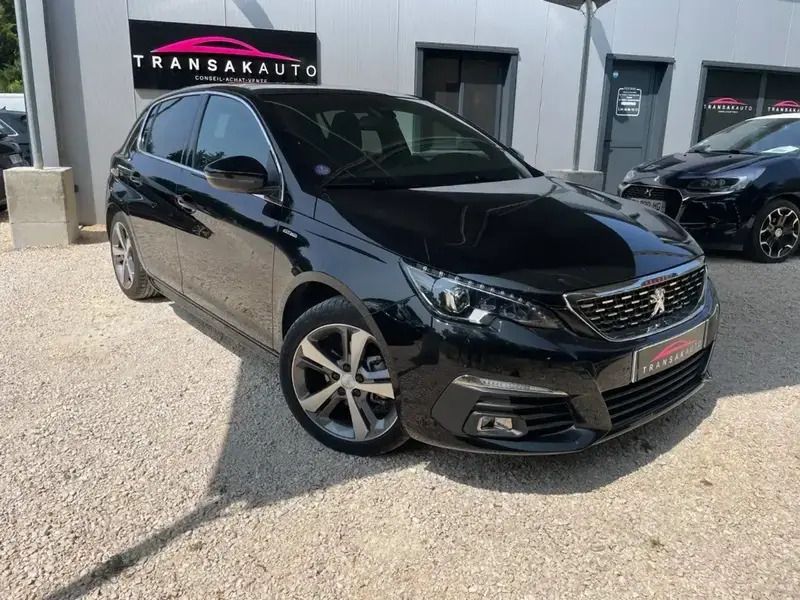 Noir Utilisé 2018 Peugeot 308 GT-line Berline | 12 990 € (Super prix) - Image 1/4