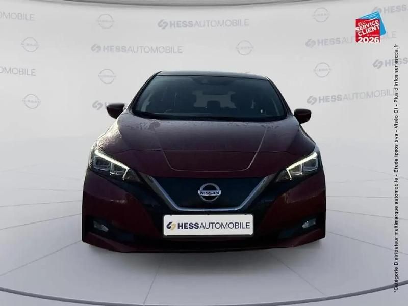Occasion Nissan Leaf Tekna 111 kW (152 ch) 2020 Rouge magnétique+toit+rétros noir Citadine