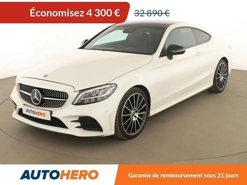 Blanc Utilisé 2019 Mercedes C220 AMG line Coupé | 28 590 € (Bon prix) - Image 1/2