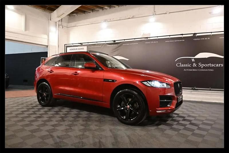 Rouge Utilisé 2018 Jaguar F-Pace R-Sport SUV | 15 950 € (Super prix) - Image 1/4