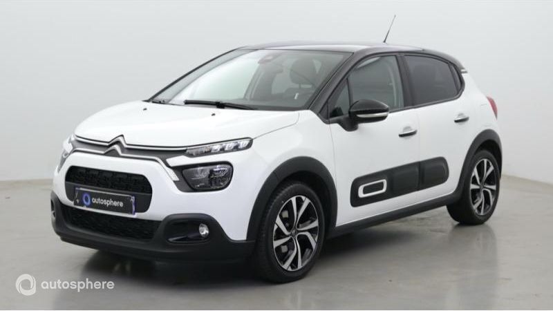 Blanc banquise (o) rouge aden Utilisé 2022 Citroën C3 PureTech Citadine | 16 999 € (Prix cher) - Image 1/4
