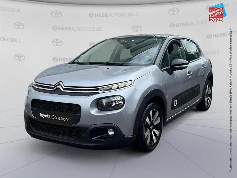 Gris Utilisé 2019 Citroën C3 PureTech Citadine | 8 499 € (Prix juste) - Image 1/4