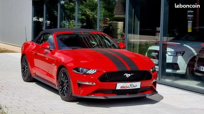 Rouge Utilisé 2019 Ford Mustang GT Convertible Cabriolet | 52 900 € (Prix assez cher) - Image 1/4