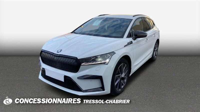 Blanc Utilisé 2021 Skoda Enyaq iV SportLine SUV | 23 990 € (Super prix) - Image 1/4