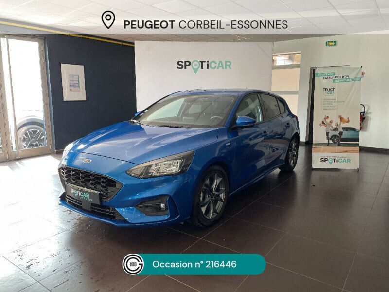 Bleu Utilisé 2020 Ford Focus ST-Line Berline | 17 480 € (Prix juste) - Image 1/4