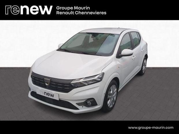 Blanc Utilisé 2022 Dacia Sandero Comfort Citadine | 11 499 € (Bon prix) - Image 1/4