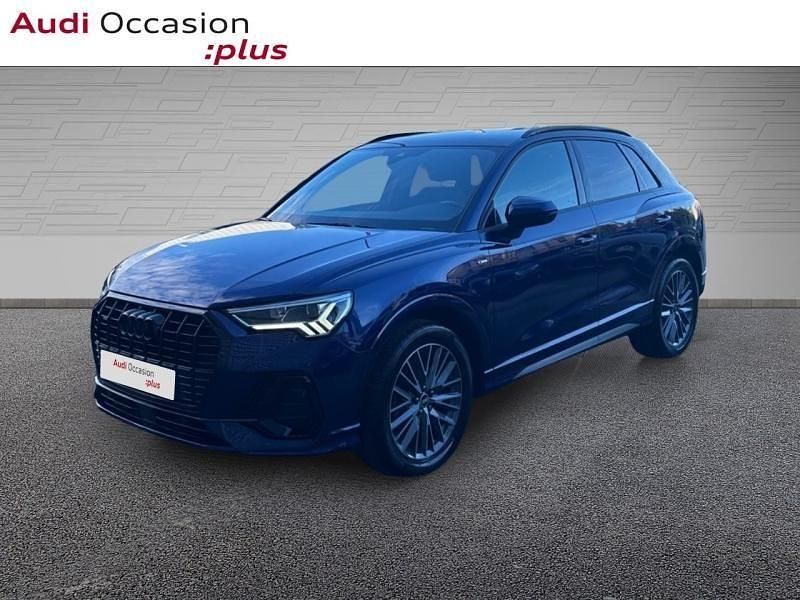 Bleu navarre métallisé Occasion 2021 Audi Q3 S-Line SUV | 37 900 € (Prix assez cher) - Image 1/4