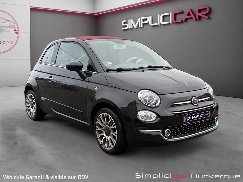 Noir Occasion 2018 Fiat 500C Lounge Cabriolet | 9 990 € (Prix juste) - Image 1/4