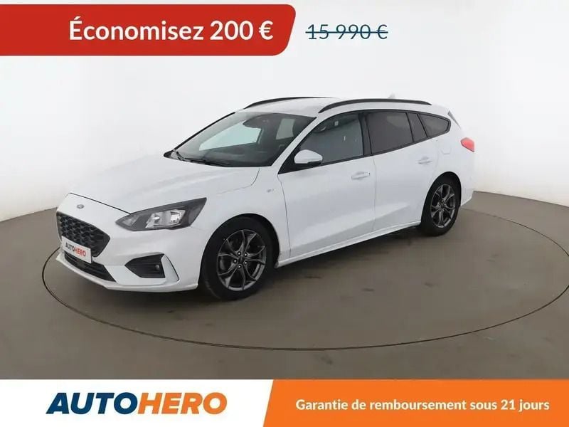 Blanc Utilisé 2019 Ford Focus ST-Line Break | 14 990 € (Bon prix) - Image 1/2
