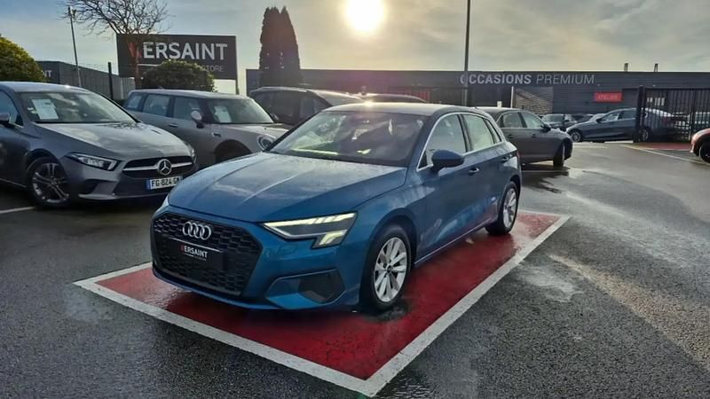 Bleu Occasion 2021 Audi A3 Sport Berline | 22 590 € (Prix juste) - Image 1/4