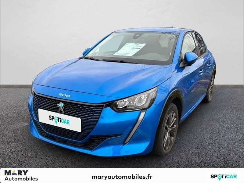 Bleue Occasion 2021 Peugeot e-208 Active Citadine | 16 390 € (Prix juste) - Image 1/4