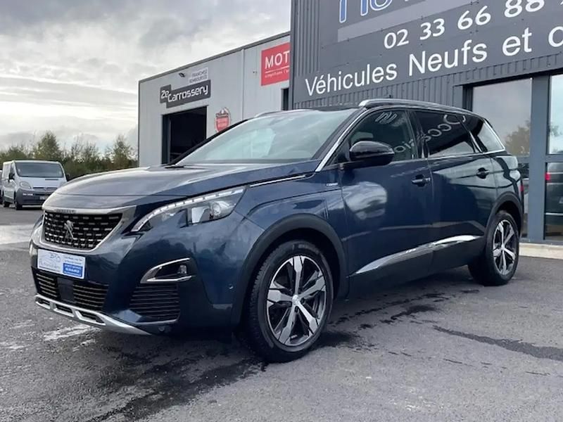 Bleu Utilisé 2019 Peugeot 5008 GT-line Monospace | 20 990 € (Prix juste) - Image 1/4