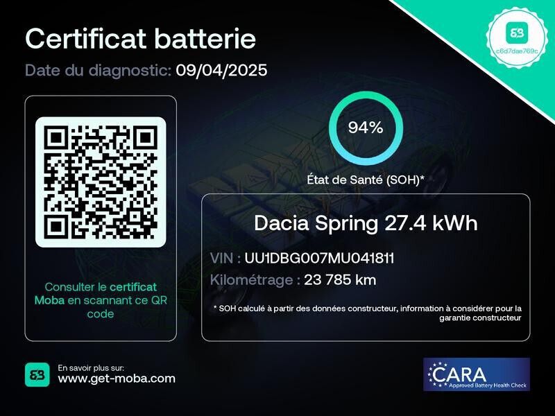 Utilisé 2022 Dacia Spring Comfort Plus Citadine | 8 490 € (Super prix) - Image 1/2