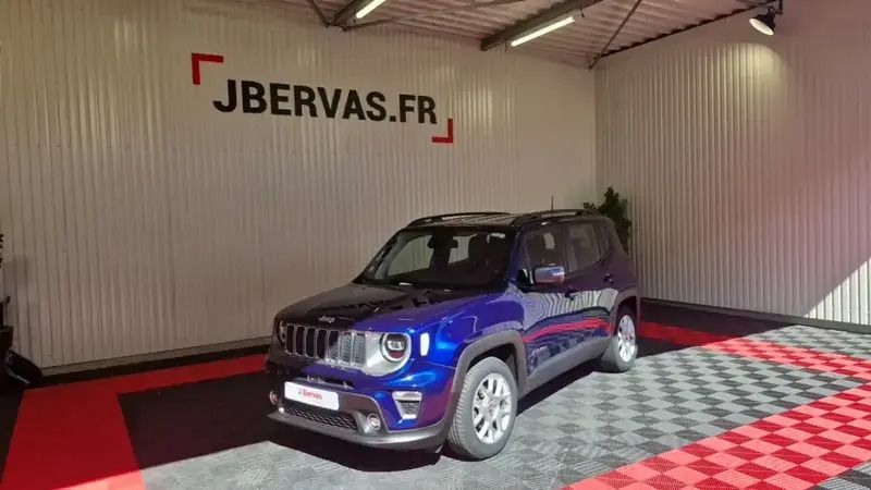 Bleu Utilisé 2019 Jeep Renegade Limited SUV | 16 990 € (Prix juste) - Image 1/4