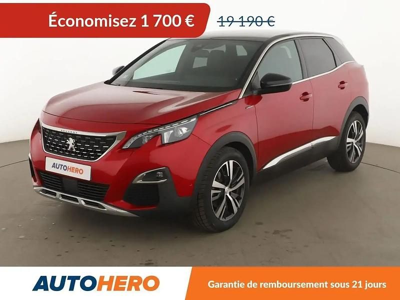 Rouge Utilisé 2018 Peugeot 3008 GT-line SUV | 17 490 € (Prix juste) - Image 1/2