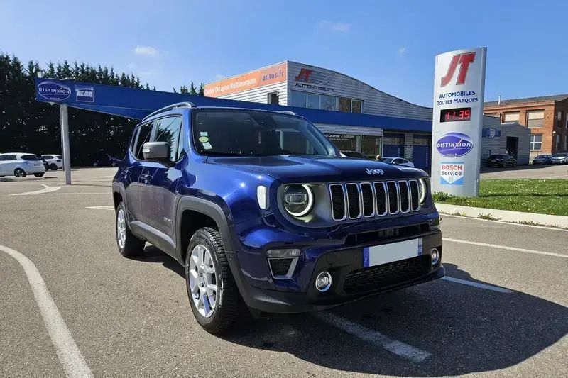 Bleu Utilisé 2019 Jeep Renegade Limited SUV | 16 990 € (Prix juste) - Image 1/4