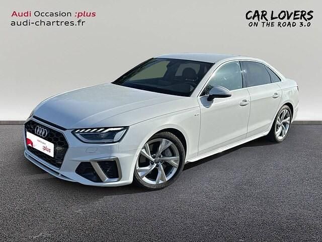 Blanc glacier métallisé Utilisé 2020 Audi A4 S-Line Berline | 29 900 € - Image 1/4