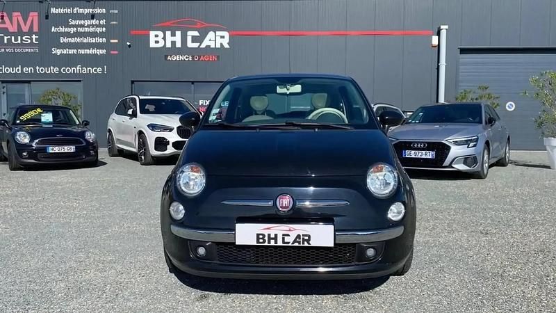 Noir Utilisé 2015 Fiat 500 Lounge Citadine | 7 990 € (Bon prix) - Image 1/4