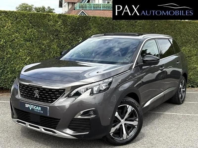 Gris Utilisé 2019 Peugeot 5008 GT-line Monospace | 25 900 € (Prix juste) - Image 1/4