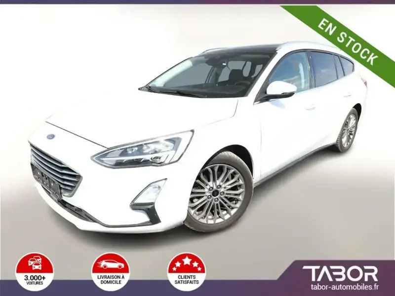 Blanc Utilisé 2019 Ford Focus Titanium Break | 15 188 € (Bon prix) - Image 1/4