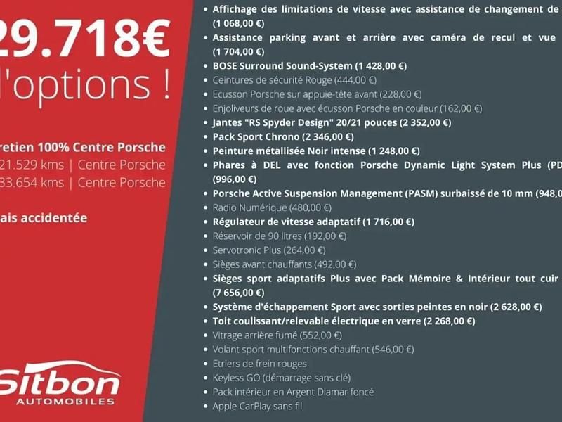 Occasion Porsche 911 Carrera 4S 451 ch (331 kW) 2019 Noir Coupé