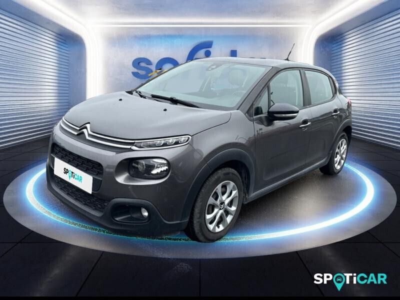 Noir Utilisé 2018 Citroën C3 PureTech Citadine | 8 490 € (Prix juste) - Image 1/4