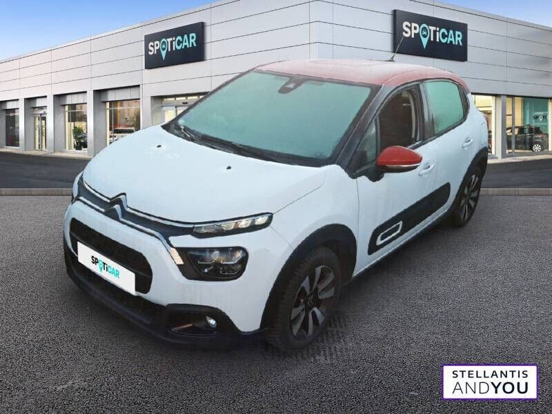Blanc Utilisé 2021 Citroën C3 PureTech Citadine | 11 390 € (Prix juste) - Image 1/4